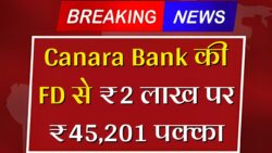 Canara Bank FD Scheme : केनरा बैंक में जमा करें₹200000 की राशि और पाएं 45201 रुपए का फिक्स ब्याज।।